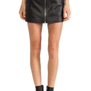 Women's & Girls 100% Genuine High Quality soft Lambskin Leather Sexy Look Mini Skirt New designer Slim-Fit